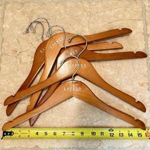 5 Ralph Lauren Polo 16-inch Wood-Grain Hangers